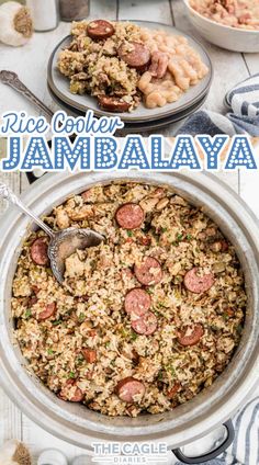 rice cooker jambaalaya with sausage in it