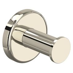 an image of a chrome finish wall mounted shower faucet with round knobs