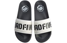 ABTQ001-1 White And Black, Slippers, Sandals, Black