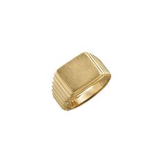 A sleek design complements the traditionally stylish signet ring. Metal: 14K gold Ring Top Dimensions: 14x13mm Note: yellow gold shown; ring also available in white gold and platinum. Men’s Wedding Band Signet, Gold Pinky Ring Mens, Signant Ring Mens, Art Deco Signet Ring, Unique Men’s Rings, Classic Polished Signet Ring For Formal Occasion, Timeless 14k Gold Signet Ring With Polished Finish, Luxury Gold Wide Band Signet Ring, Classic 14k Gold Signet Ring For Formal Occasions