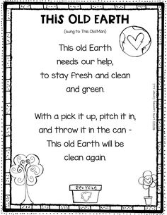 this old earth worksheet is filled with words and pictures to help students learn how to