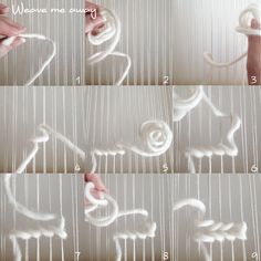 instructions for how to make a curtain with yarn and cotton thread, step by step