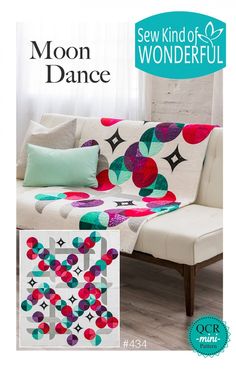 an advertisement for the moon dance quilt pattern