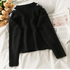 Size: one size Fabric: other Color: Black Washing suggestion: hand washing is recommended, and the water temperature shall not exceed 30 ℃, which can be dry cleaned Womens Fall, Knitwear Women, Fall Decor, Knitwear, V Neck, Fabric, Black, Color