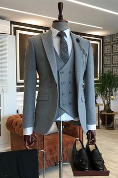 Business Suits For Men | Men's Formal Suits | Bradymensuit Business Suits For Men, Business Men Suit, Mens Suitcase, Gray Solid Color, Amazing Houses, Striped Suit, Suits Men Business, Business Suits, Business Men