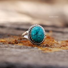 Genuine Turquoise Ring, 925 Sterling Silver Ring, Handmade Ring, Silver Gemstone Ring, Wedding Ring, Blue Stone Ring, Birthday Gift For Her Metal: 925 Sterling Silver Gemstone : Turquoise Stone Color : Blue Stone Shape : Oval Stone Setting: Bezel Benefits of wearing Blue Turquoise:- The Turquoise can help you strike the right balance in your emotional state too, by being an efficient healer and ensuring the well-being of your body and mind. Holding or wearing this gemstone can also restore your Turquoise Birthstone Ring With Accent Stones, Turquoise Jewelry With Stone Setting For Anniversary, Anniversary Turquoise Jewelry With Stone Setting, Anniversary Turquoise Stone-set Jewelry, Turquoise Sterling Silver Crystal Ring, Turquoise Crystal Ring In Sterling Silver, Turquoise Rings With Accent Stones In Sterling Silver, Sterling Silver Turquoise Ring As Birthstone, Silver Turquoise Birthstone Ring For Anniversary