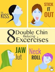 Double Chin Exercises, Chin Exercises, Neck Exercises, Face Exercises, Facial Exercises, Face Yoga, Diy Health, Double Chin, Reduce Weight