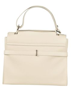 Sveva Shoulder Bag from Orciani Designer Flap Shoulder Bag With Handles, Designer Beige Flap Bag With Top Handle, Designer Beige Top Handle Flap Bag, Designer Beige Flap Bag With Detachable Handle, Timeless Beige Shoulder Bag With Handle Drop, Chic Top Handle Flap Bag With Handle Drop, Elegant Flap Bag With Round Handle For Everyday Use, Luxury Beige Flap Bag With Removable Pouch, Elegant Tote-style Flap Bag For Shopping