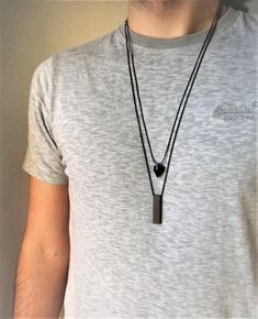 "Black spike pendant, mens leather pendulum necklace, adjustable leather matt black necklace, unisex black pendant, rock style necklace, gift Welcome to my shop! ✈️ DHL EXPRESS SHIPPING AVAILABLE, 1-3 BUSINESS DAYS DELIVERY! ✔️ PLEASE MAKE SURE TO SELECT IT, RIGHT BEFORE YOUR PURCHASE! ❗️ ❗️ DON'T FORGET TO ADD YOUR CELL # AT THE \"NOTE TO SELLER\" SECTION IF YOU CHOOSE DHL! BY FILLING YOUR CELL NUMBER YOU EARN THE BENEFIT TO CHOOSE BETWEEN 6 DIFFERENT DELIVERY OPTIONS! INSTRUCTIONS WILL BE SENT Modern Black Necklaces For Everyday Use, Modern Black Necklace For Everyday Use, Modern Black Necklace For Everyday, Edgy Black Necklaces For Gifts, Edgy Black Necklaces For Gift, Edgy Black Necklace For Gift, Black Adjustable Necklace For Everyday Use, Edgy Black Necklace As Gift, Black Pendant Necklace For Everyday Use