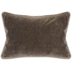 a brown pillow on a white background