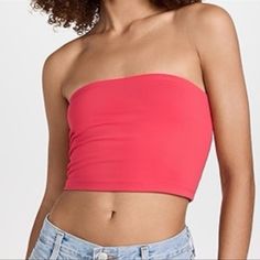 Active Usa Pink Red Tube Top Small Nwt With Clear Hanging Straps Red Tube Top, Cropped Tube Top, Active Women, Tube Top, Pink Red, Womens Tops, Crop Tops, Red, Pink