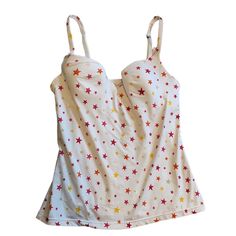 Victoria’s Secret Body By Victoria Camisole With Built In Underwire Bra. Yellow, Pink, And Orange Star Pattern. Size 34b. Conan Obrien, 2010 Aesthetic, Vintage Victoria Secret, Orange Star, Victoria Secret Body, Neon Aesthetic, Dream Style, Pretty Bags, Emo Scene