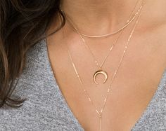 Long Layered Disk Necklaces Rose Gold or Silver  Set of 2 Dainty Layered Jewelry Gift, Dainty Layered Jewelry As A Gift, Dainty Layered Jewelry For Gifts, Delicate Layered Jewelry As Gift, Delicate Layered Jewelry As A Gift, Minimalist Layered Jewelry Gift, Minimalist Layered Jewelry For Gift, Delicate Layered Jewelry For Gifts, Layered Yellow Gold Jewelry Gift