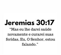 an image with the words jeremias 30 17 in spanish and english on it