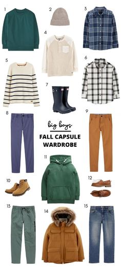 Preppy Capsule Wardrobe, Boys Winter Clothes, Fall Winter Capsule Wardrobe, Capsule Wardrobe Checklist, Cute Boy Outfits