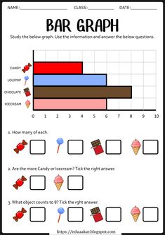 an image of a bar graph worksheet for students to practice their math skills