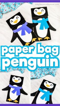 paper bag penguin craft for kids to make