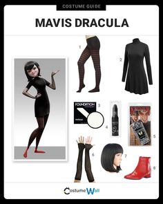 costume guide for mavis dracula from the animated movie monstergirl by couturewall on polyvore