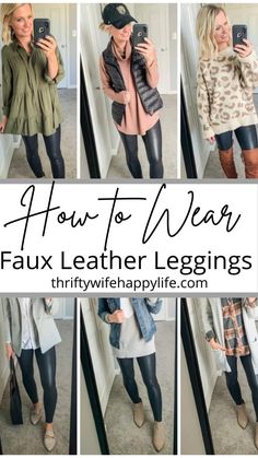 Casual Faux Leather Leggings Outfit, Faux Leather Legging Outfits, How To Wear Faux Leather Leggings, Outfits Over 40, Leather Leggings Outfits, How To Style Faux Leather Leggings, Style Faux Leather Leggings, Faux Leather Leggings Outfit, Outfits Leggins