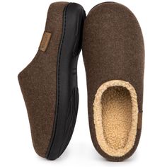 PRICES MAY VARY. Comfortable easy-wear: Featuring a wool-like upper and a warm fuzzy lining, these cozy slippers hug your feet with a soft and luxury touch. 60 D memory foam is tailored to your different foot types and provides good arch support for all-day comfort Non-slip rubber sole: With a durable and anti-skid sole, this slip-on enables you to walk confidently on slippery or wet floors. When you are preparing for a travel, you can carry these comfy portable slippers in your luggage Perfect Felt Slippers, Cozy Shoes, Comfy Slippers, Cosy Winter, Soft Slippers, Felted Slippers, Fuzzy Slippers, Warm Slippers, Slippers Cozy