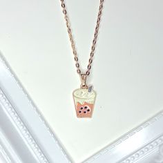 Brand New Handmade Kawaii Strawberry Light Peach Pink Tea Boba Necklace Rose Gold Tone And Enamel Pendant 0.8” X 0.6” Charm Pendant Rose Gold Plated 18 Inch Chain Bundle & Save! Comes From A Smoke Free And Pet Free Home In California. Tags: Sanrio Hello Kitty My Melody Little Twin Stars Kiki Lala Tuxedo Sam Kuromi Keroppi Ahiru No Pekkle Badtz Maru Spottie Dottie Cinnamaroll Pompompurin Chococat Rilakkuma Tiny Chum Gudetama Cute Nickel-free Round Necklaces, Cute Rose Gold Necklace For Gift, Personalized Cute Rose Gold Necklace, Cute Rose Gold Charm Necklace Gift, Cute Rose Gold Pendant Jewelry, Casual Rose Gold Jewelry For Gift, Boba Necklace, Dark Pearl Necklace, Spottie Dottie