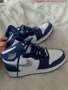 🤍 Blue Nike Jordans, Sepatu Air Jordan, Blue Jordans, Jordan Shoes Girls