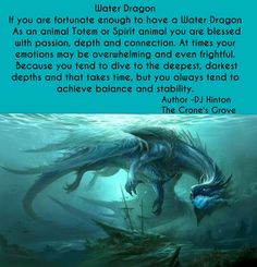 an image of a dragon in the water with a quote about how to use it