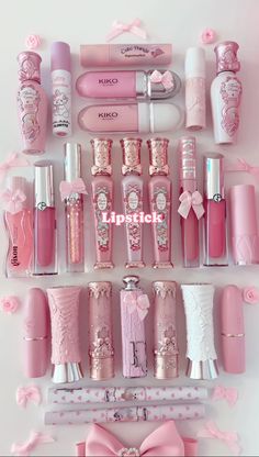 Coquette Makeup Products Aesthetic, Cute Lipglosses Aesthetic, Pretty Makeup Package, Cute Makeup Product, Pretty Makeup Products Aesthetic, Cute Makeup Items, Pink Makeup Packaging, Cute Makeup Brands, Fancy Makeup Products