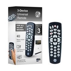 the remote control for all major brands has 3 - device universal remotes in it