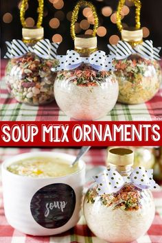 soup mix ornaments are the perfect way to use up leftover christmas food