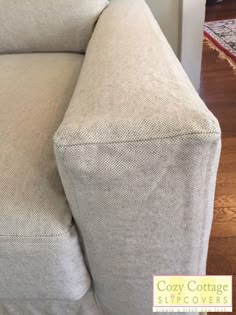 a couch that has been cleaned and is sitting on the floor