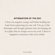 an open book with the words affirmation of the day written in black ink