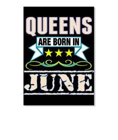 queens are born in june with stars and ribbons on the side, against a black background