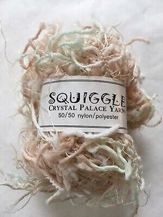 Crystal Palace Yarns Squiggle #9288 Shell Mix Peach Mint White Great CarryAlong!  | eBay Make A Scarf, Felted Projects, Eyelash Yarn, Mish Mash, Types Of Yarn, Crystal Palace, Light Turquoise, Silk Flowers, Mint Green