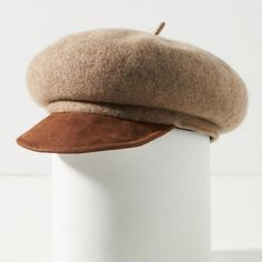 Nwt, Anthropologie, Fabulous & Jaunty Newsboy Hat. 100% Wool With Microsuede Brim. What A Wonderful Way To Top Off Your Fall & Winter Looks! Crown 23¾" Brim 2¾" Sold Out! Anna Hat, Anthropologie Winter, Fall Winter Looks, White Baseball Hat, Rancher Hat, Newsboy Hat, Mom Hats, Pink Beanies, Mom Hairstyles