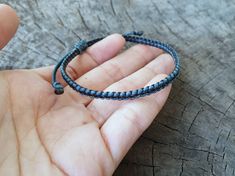 This unisex bracelet or anklet made with waxed cord and sliding knotted for closure, 4mm in width. The Black cord is in the middle, You can change the side cord color. *Size: Choose your size or color cord from the drop-down menu. *✈️ Shipping.. The item shipped by Registered Airmail Thailand Post within 3-5 working days after payment received. - United States and Europe: It's will take about 2-4 weeks to delivery after shipping. - Asia : It's will take about 1-2 weeks to delivery after shipping Casual Leather Bracelet With Sliding Knot As Gift, Casual Braided Bracelets With Sliding Knot In Waxed Cord, Minimalist Braided Bracelets With Adjustable Waxed Cord, Minimalist Braided Bracelets With Adjustable Cord, Casual Leather Bracelet With Adjustable Length As A Gift, Casual Braided Bracelet With Sliding Knot, Gift Leather Bracelet With Adjustable Waxed Cord, Minimalist Adjustable Leather Bracelet, Casual Black Leather Bracelet With Sliding Knot