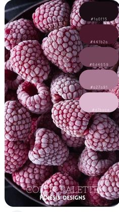 raspberries with different shades in the middle