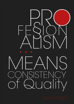 a poster with the words, pro - personism and means of quality on it