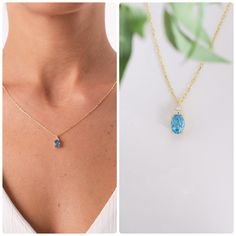 Your Oval Cut Blue Topaz Pendant is stylish, dainty and pretty ideal for everyday use. Details of solid gold handmade Swiss Blue Topaz Jewelry are very eye-catching. It is a great gift for your loved ones. This jewelry will be an indispensable piece of yours. This meaningful Birthday Gift with high quality handwork will be a legacy you can leave to your family its. * Swiss Blue Necklace Details * Material / Gold Kt : This elegant necklace is made of 14k and 18k Solid Gold * Available Gold Colors Wedding Necklace In Sapphire Blue Topaz, Fine Jewelry Aquamarine Necklace For Wedding, Blue Topaz Necklaces For Wedding, Elegant Blue Topaz Birthstone Necklace Gift, Blue Birthstone Necklace For Wedding, Blue Dainty Birthstone Necklace For Anniversary, Blue Wedding Birthstone Necklace, Gold Blue Topaz Birthstone Necklace, Blue Topaz Oval Necklaces