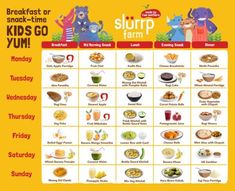 Healthy Food Chart For Kids, Food Chart For Kids, 10 Months Baby Food, 11 Months Baby Food, Kiwi Banana Smoothie, 9 Month Baby Food, Balanced Diet Chart, Kids Healthy Food, 8th Month