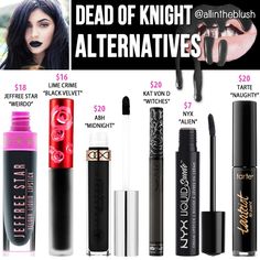 Kylie Cosmetics Dead of Knight Dupes Mac Faux, Nabla Cosmetics