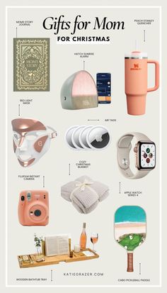 the gift guide for mom is shown in this graphic above it's contents and instructions