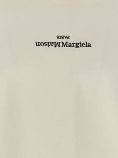 Felpa di cotone con ricamo logo.Maison MargielaCon cappuccio del logoFedele alla misurazione delle dimensioni White Logo Hoodie For Spring, White Hoodie With Logo Detail For Spring, Crew Neck Hoodie With Logo Print For Spring, Designer Cotton Sweatshirt With Logo Detail, White Cotton Sweatshirt With Logo Patch, White Logo Sweatshirt For Spring, Designer Cotton Sweatshirt With Letter Print, Designer White Cotton Sweatshirt, Spring Hooded Top With Embroidered Logo