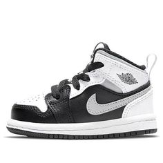 Air Jordan 1 Mid White Shadow, Baby Jordan Shoes, Air Jordan 1 Mid White, Toddler Nike Shoes, Baby Clothes Country, Jordan 1 Mid White, Baby Jordans, Black Baby Boys, Retro Basketball Shoes