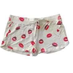 Nwt Pj Salvage Large Shorts With A Kiss Lounge Pajama Shorts Red Lips Soft - New With Tags. Playful Cheap Pajama Shorts, Casual Red Cheap Pajama Shorts, Casual Red Pajama Shorts For Sleep, Red Relaxed Fit Pajama Shorts, Lipstick Kiss, Playful Cotton Pajama Shorts With Built-in Shorts, Printed Bras, Pj Shorts, Lounge Pajamas