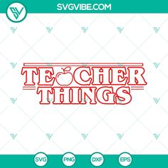 the teacher things logo is shown in red