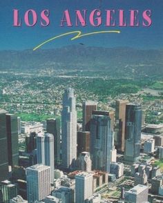 an aerial view of the los angeles skyline