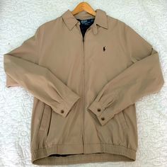 Never Worn Mens Polo Jacket Classic Collared Windbreaker With Pockets, Classic Collared Sport Coat For Outdoor, Classic Collared Windbreaker For Winter, Classic Collared Winter Windbreaker, Polo Jacket, Ralph Lauren Jacket, Ralph Lauren Outfits, Men's Coats And Jackets, Polo Ralph Lauren Mens