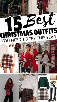 Christmas Outfit Ideas For Women Aesthetic, Christmas Outfit Ideas For Women Skirt, Christmas Outfits Aesthetic Casual, Preppy Christmas Outfits Women, Christmas Rock Outfit, Christmas Photoshoot Outfits Women, Christmas Outfits Ideas For Women, Christmas Theme Family Outfits, Christmas Get Together Outfits