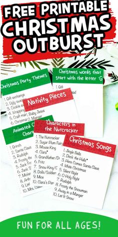 three christmas themed activities for children to play with and print out on the front page